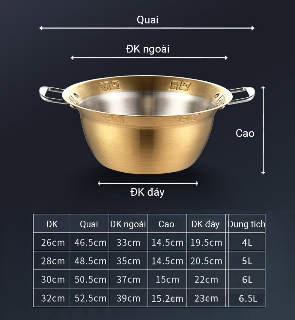 Nồi lẩu xiên que lẩu nhúng Tứ Xuyên sâu 15cm CCD012