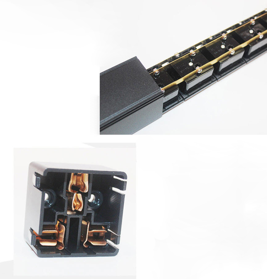 Thanh nguồn PDU ổ cắm tủ rack 8 cổng vỏ nhôm có công tắc quản lý nguồn XTE408