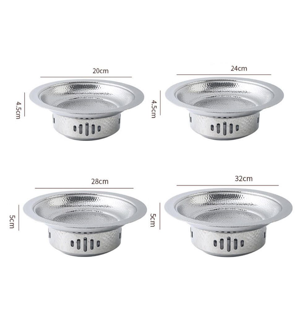 Bộ chảo bếp cồn inox 304 hâm nóng thức ăn đựng tôm hùm cua hấp lagu hâm nóng thức ăn SH102