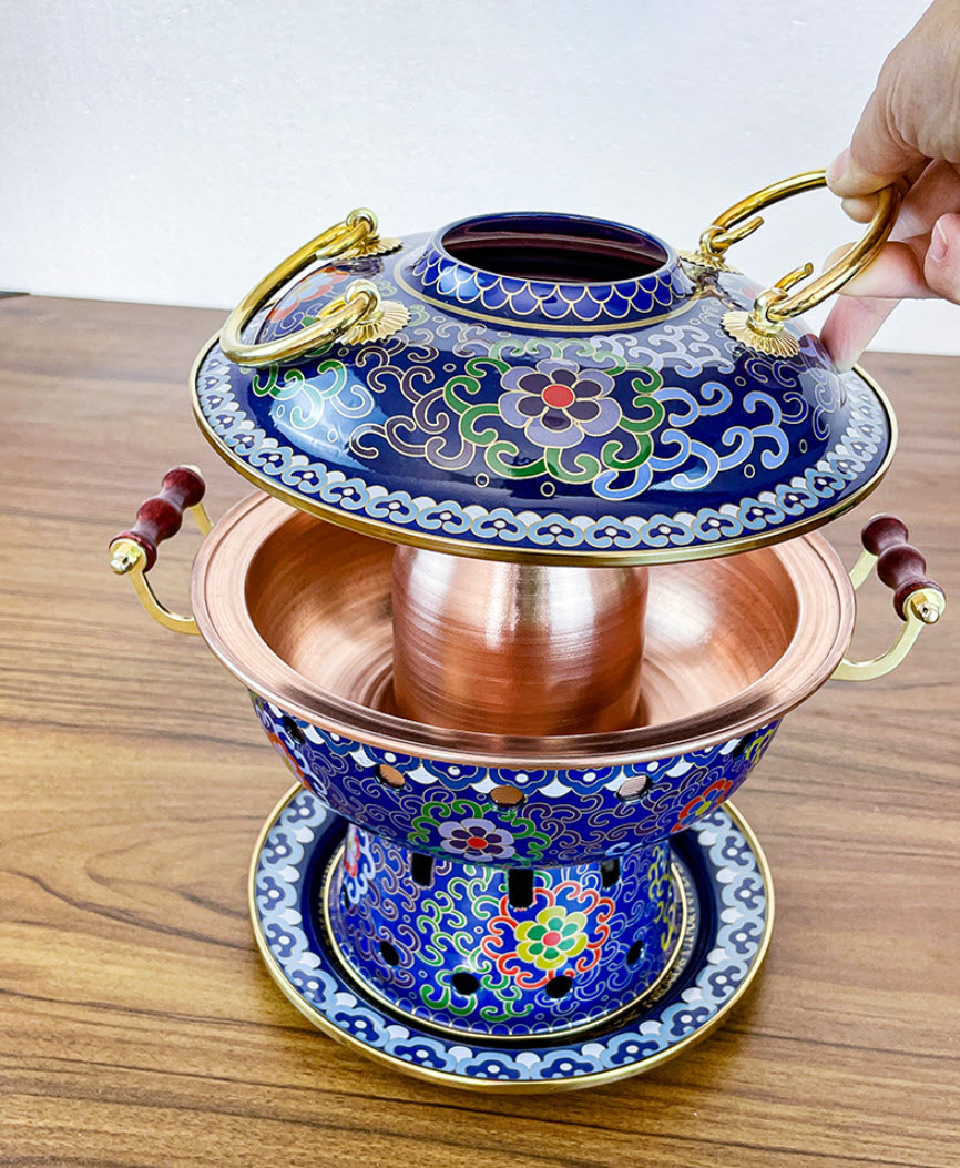 Nồi lẩu 1 người cù lao cổ điển bằng đồng dùng cồn XTD12