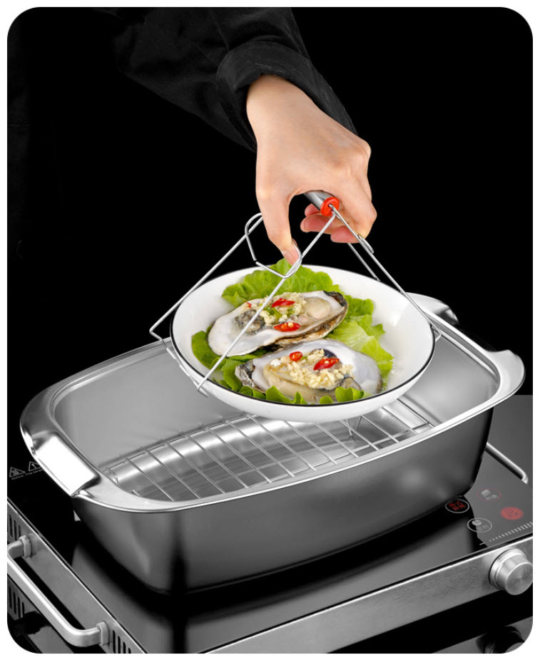 Nồi hấp cá nồi luộc gà hấp hải sản rau củ dimsum inox 304 JAK304