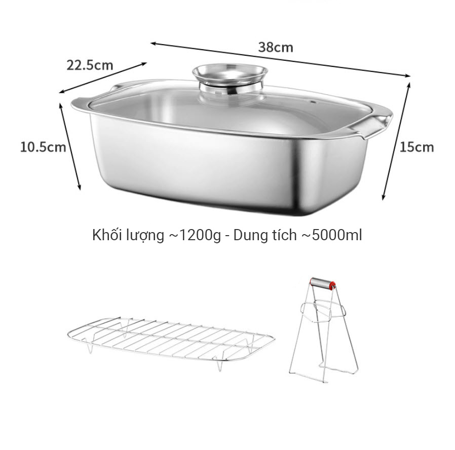 Nồi hấp cá nồi luộc gà hấp hải sản rau củ dimsum inox 304 JAK304