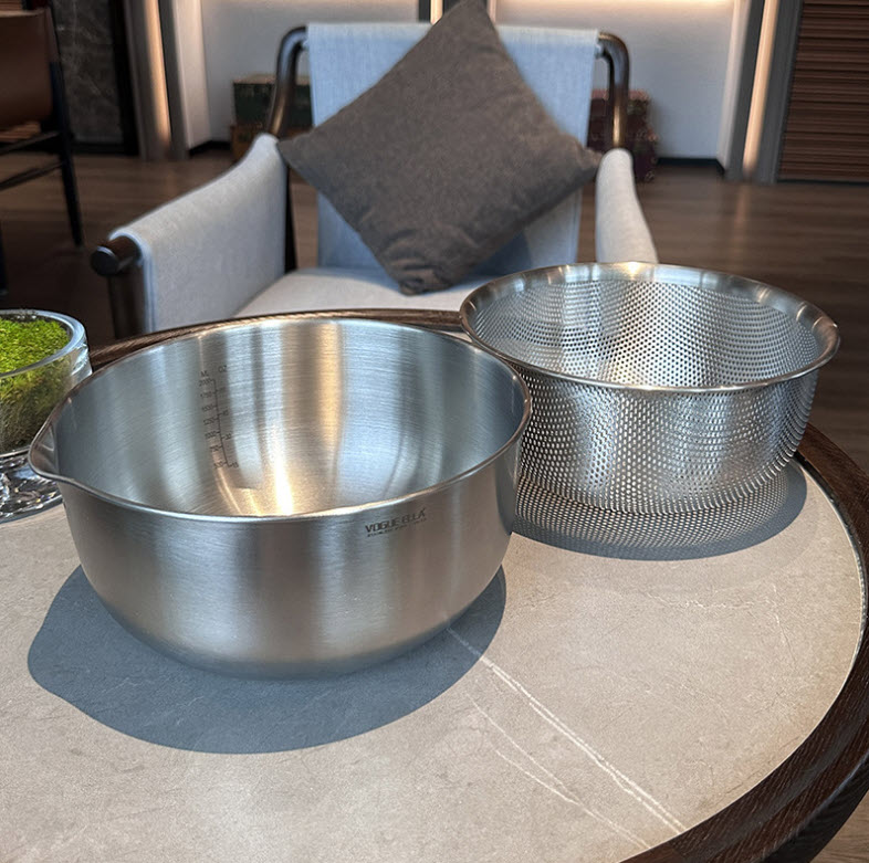 Rổ vo gạo inox 316 thố đánh trứng trộn bột đa năng KQ015