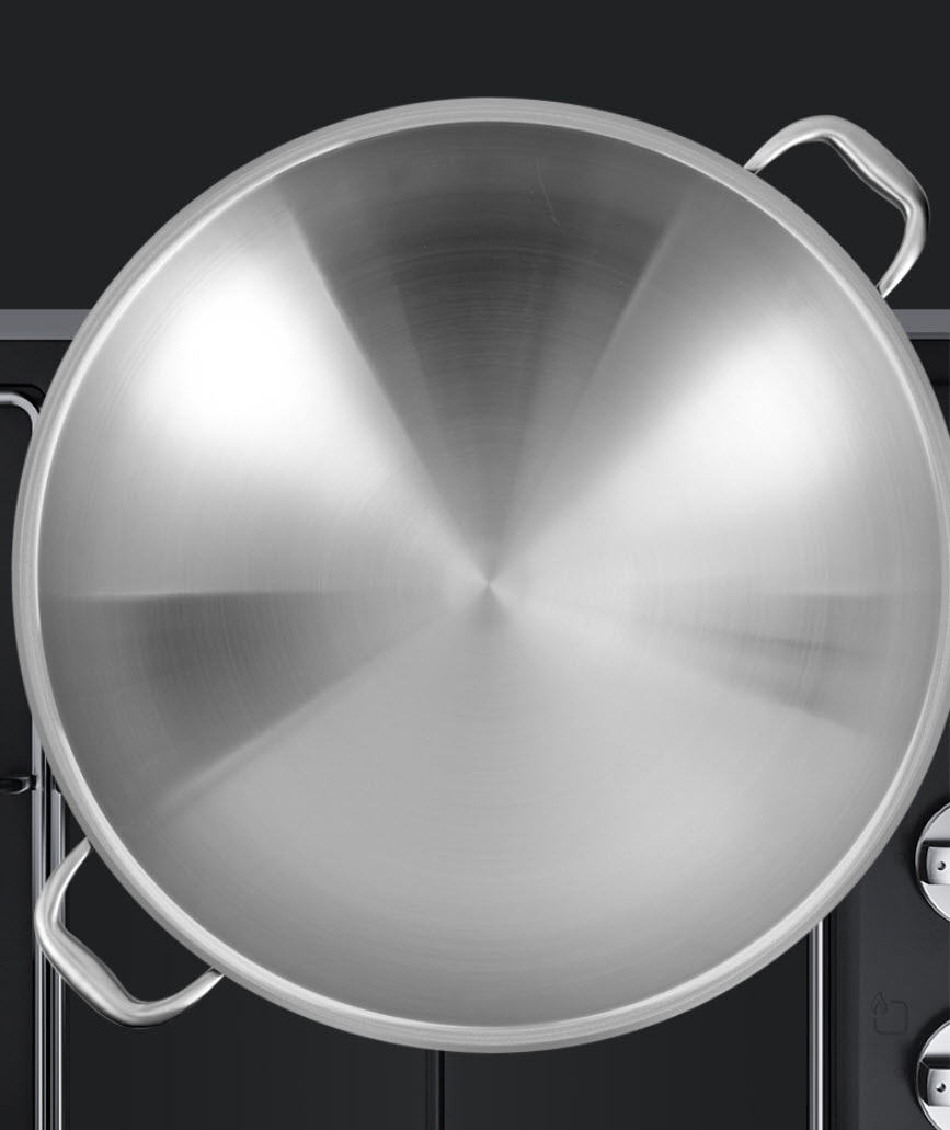 Chảo bầu inox y tế 316 cao cấp đáy bằng 32-38cm KQ46A1
