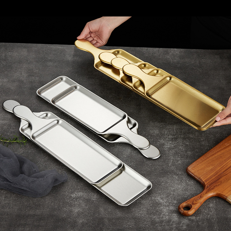 Khay đựng topping đồ nướng đựng sushi đựng bánh ngọt inox 304 CCD021