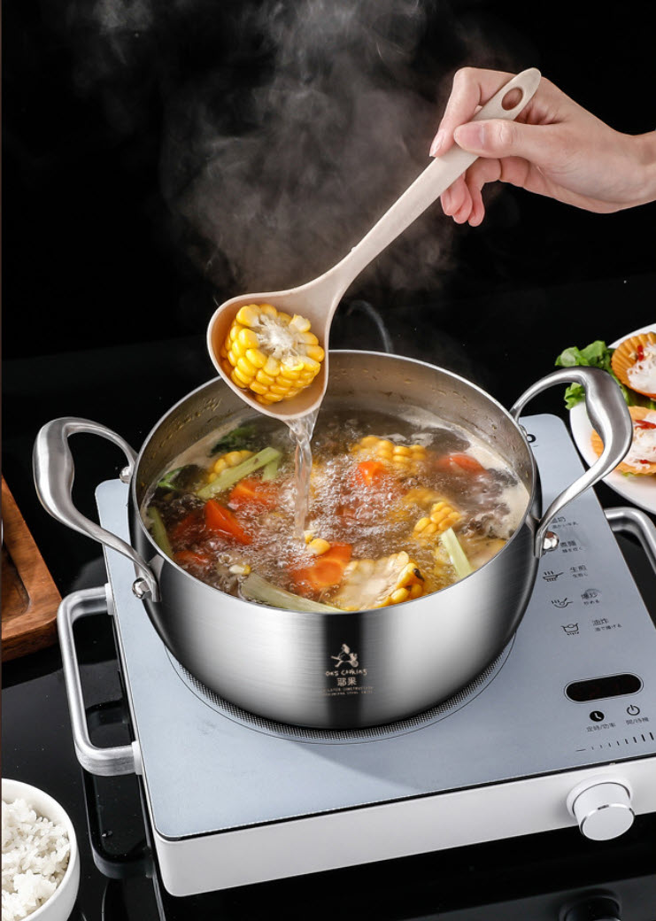 Nồi trái táo inox 316 có xửng hấp đa năng size 18-24cm CCD023