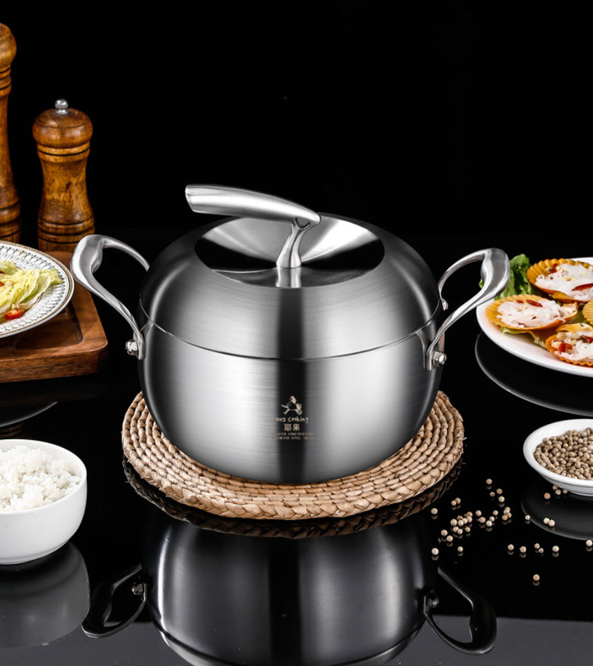 Nồi trái táo inox 316 có xửng hấp đa năng size 18-24cm CCD023