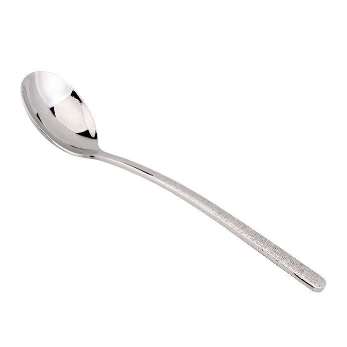 Muỗng soup inox 316 cao cấp 21cm cán cầm có vân CO928