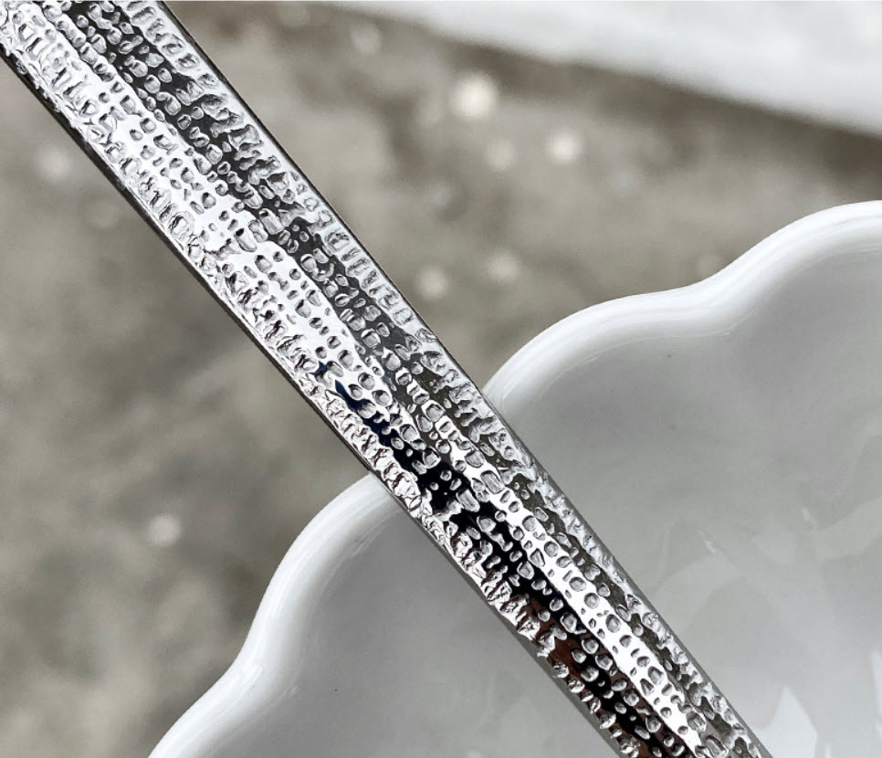 Muỗng soup inox 316 cao cấp 21cm cán cầm có vân CO928