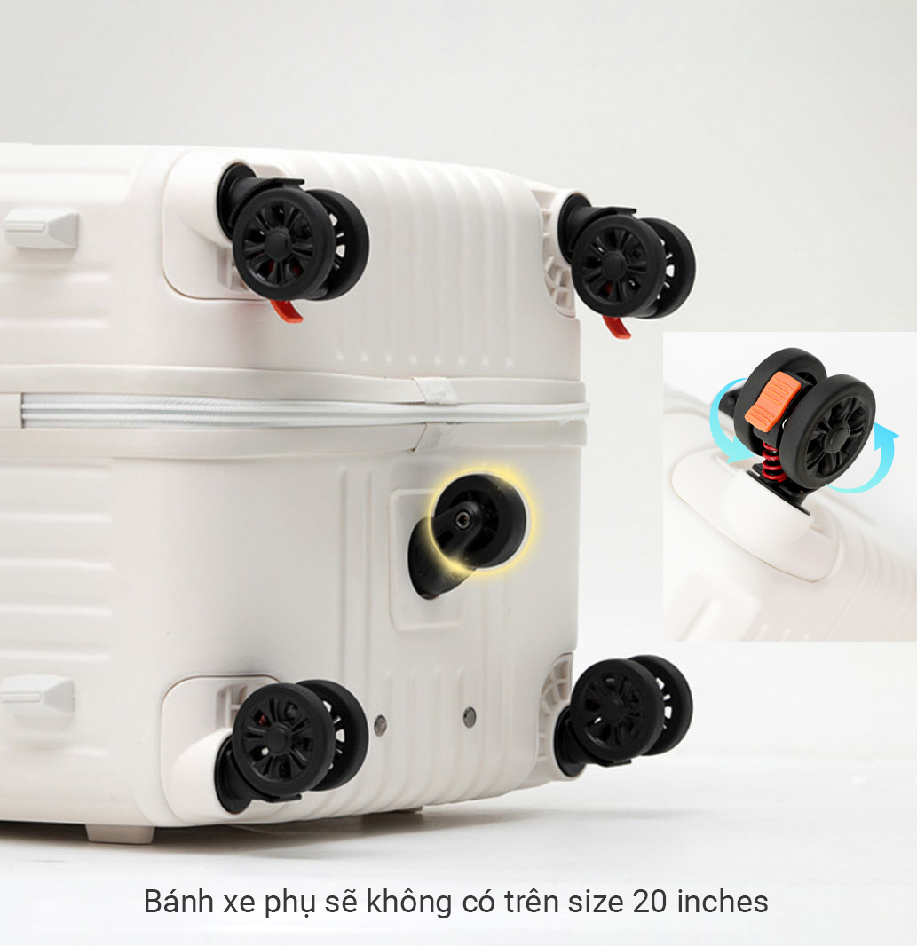 Vali kéo du lịch khóa TSA có cổng sạc USB size 20-32inch T2111
