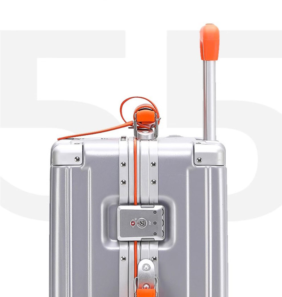 Vali kéo du lịch viền nhôm khóa đôi TSA cổng sạc USB size 20-28inch AW012