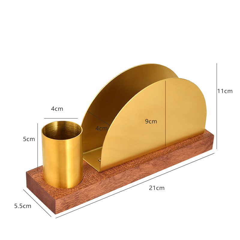 Khay đựng khăn giấy để bàn đế gỗ JJD14