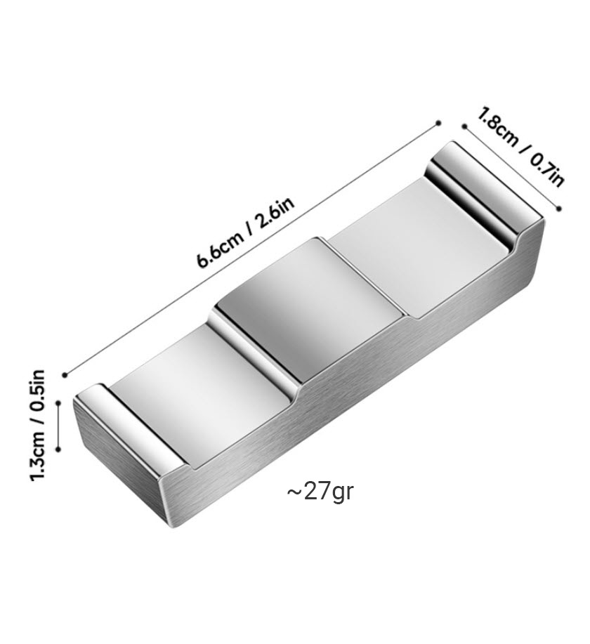 Gác đũa muỗng inox 304 mẫu chữ nhật mạ vàng KT03