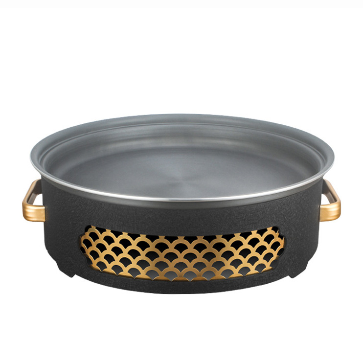 Bộ chảo hâm nóng Cá các món Lagu Crawfish Cua hấp Sườn cay kèm bếp cồn GCH011