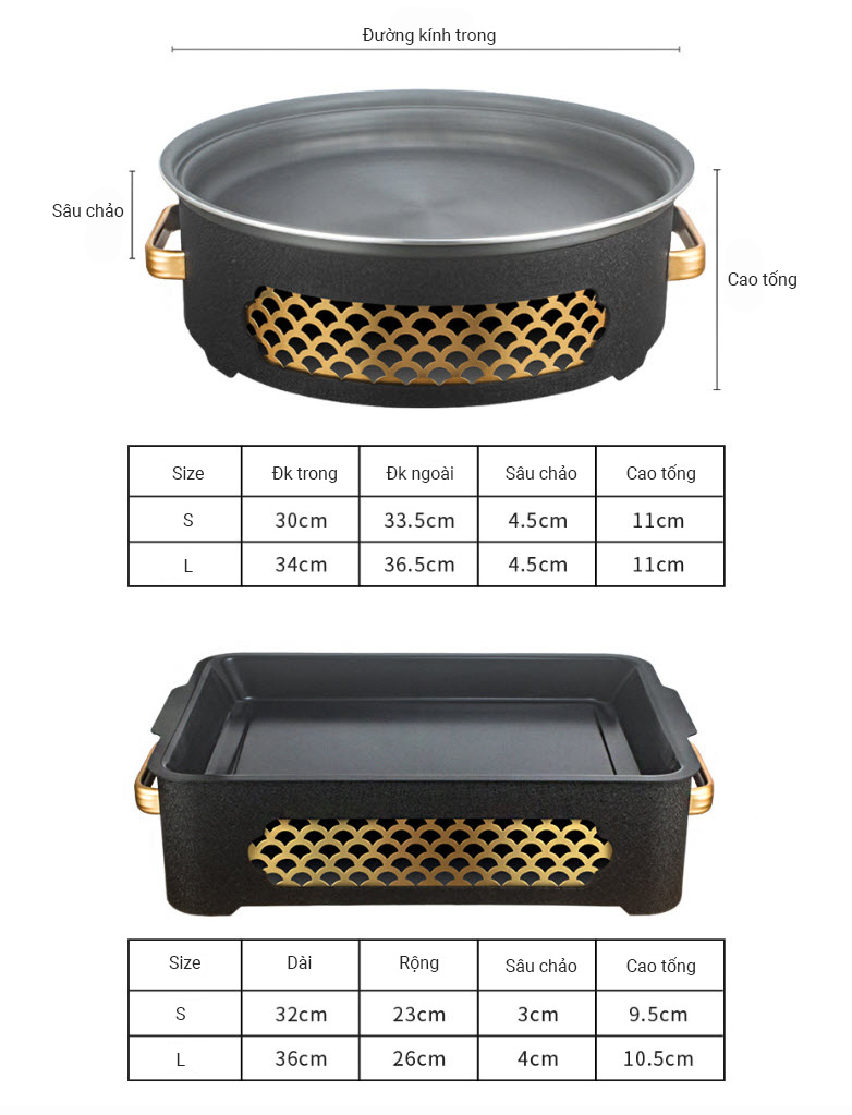 Bộ chảo hâm nóng Cá các món Lagu Crawfish Cua hấp Sườn cay kèm bếp cồn GCH011