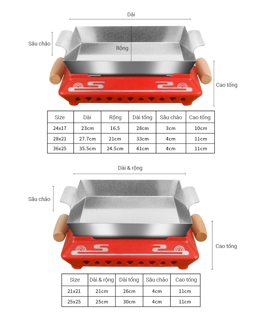 Khay hấp cá hâm nóng buffet các món Hải Sản kèm bếp cồn nhôm theo bộ GCH015