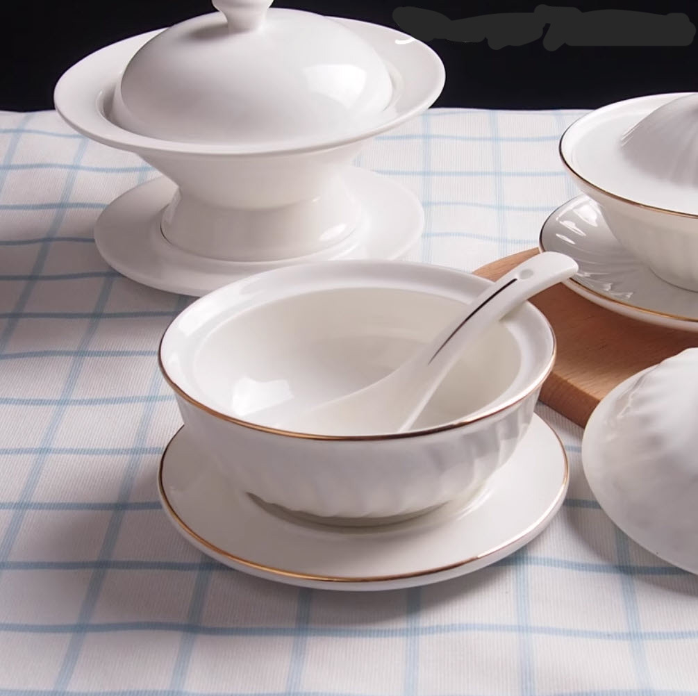 Bát đựng Tổ Yến Bào Ngư Hải Sâm Vi Cá có nắp SN1011
