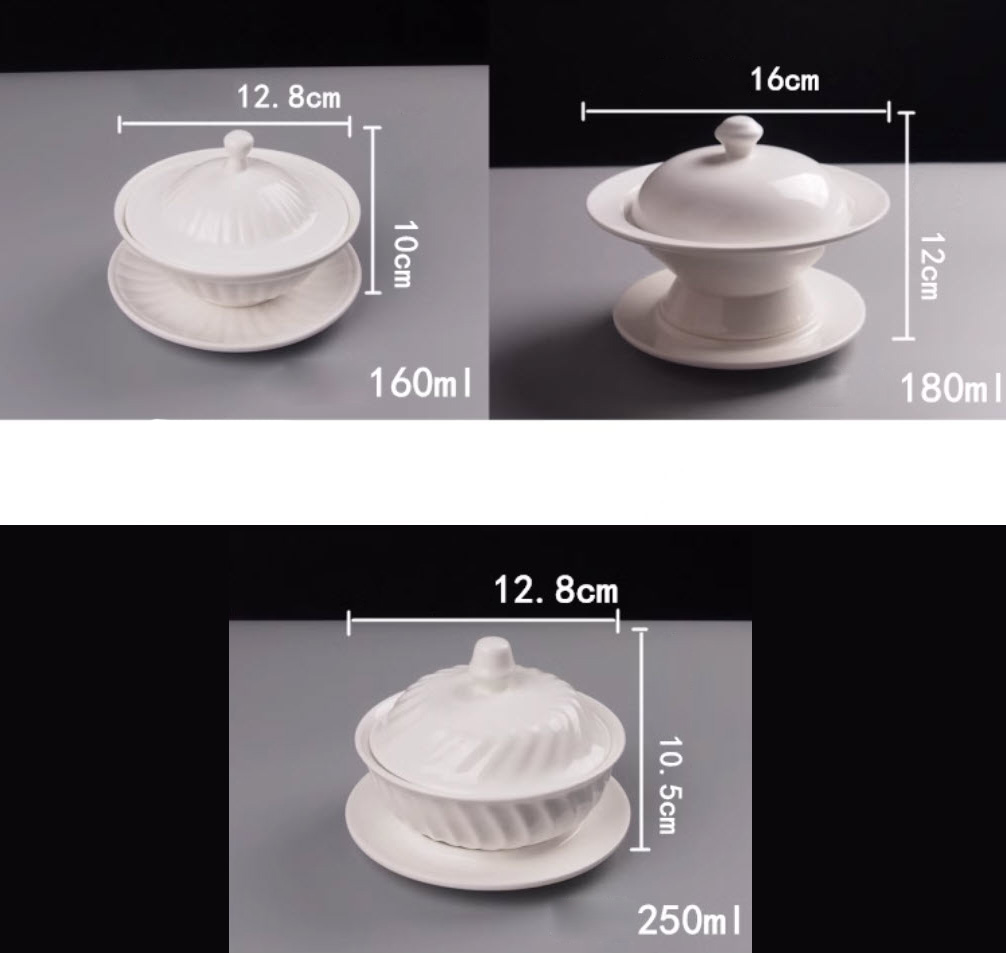 Bát đựng Tổ Yến Bào Ngư Hải Sâm Vi Cá có nắp SN1011