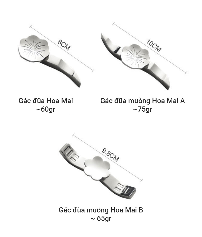 Gác đũa muỗng Hoa Mai inox 304 dùng gác đũa gác muỗng gác nĩa OEM YMV11