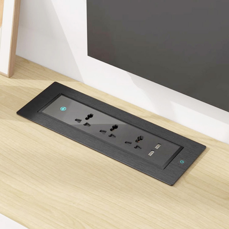 Ổ cắm âm bàn xoay tự động sạc không dây 3 ổ cắm 2 USB-A OEM JRB011