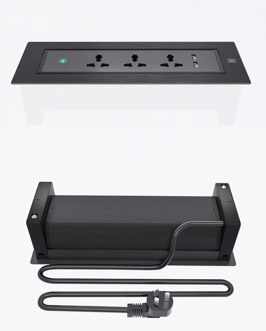Ổ cắm âm bàn xoay tự động sạc không dây 3 ổ cắm 2 USB-A OEM JRB011
