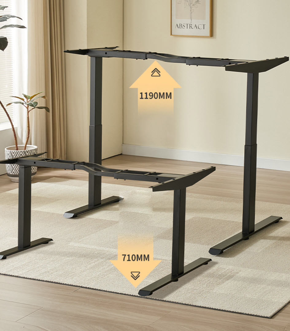 Chân bàn nâng hạ thông minh 2 động cơ cho mặt bàn chữ L chịu tải 120kg Boster B08