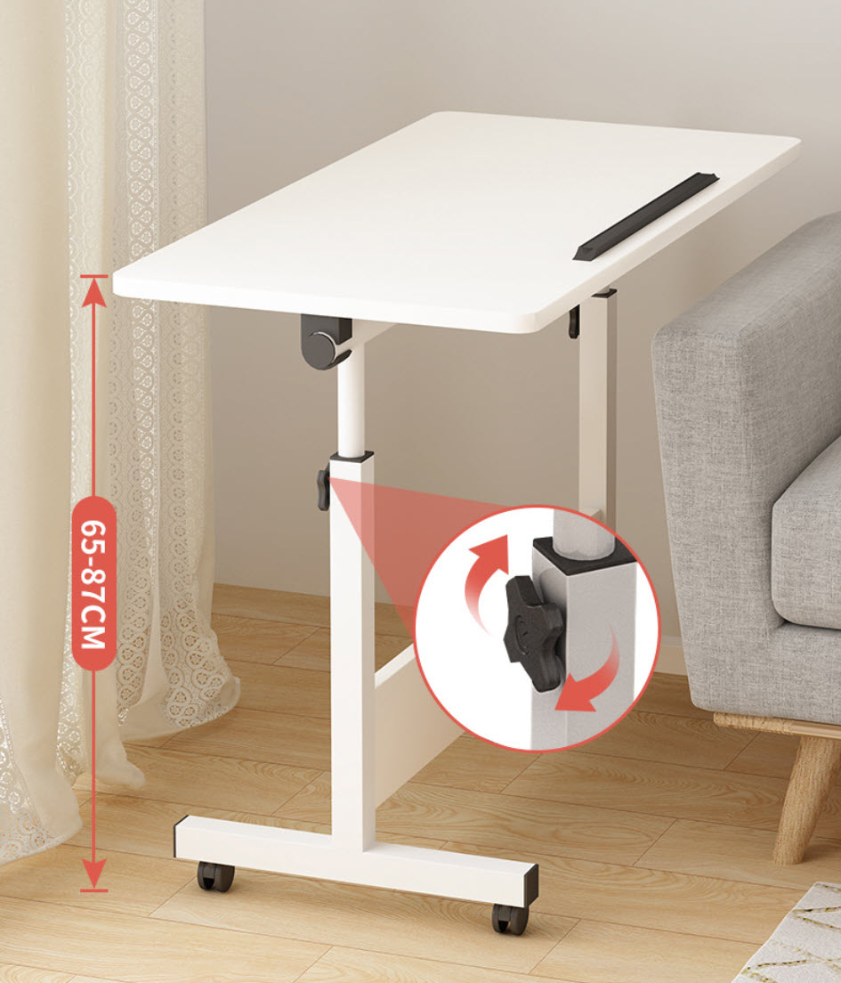 Bàn làm việc di động điều chỉnh góc nghiêng 80x50 bàn học vẽ bàn máy tính di động nâng hạ thông minh LX804