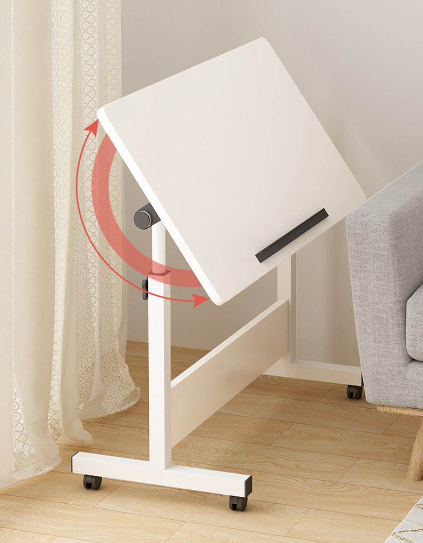 Bàn làm việc di động điều chỉnh góc nghiêng 80x50 bàn học vẽ bàn máy tính di động nâng hạ thông minh LX804