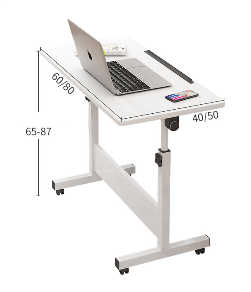 Bàn làm việc di động điều chỉnh góc nghiêng 80x50 bàn học vẽ bàn máy tính di động nâng hạ thông minh LX804