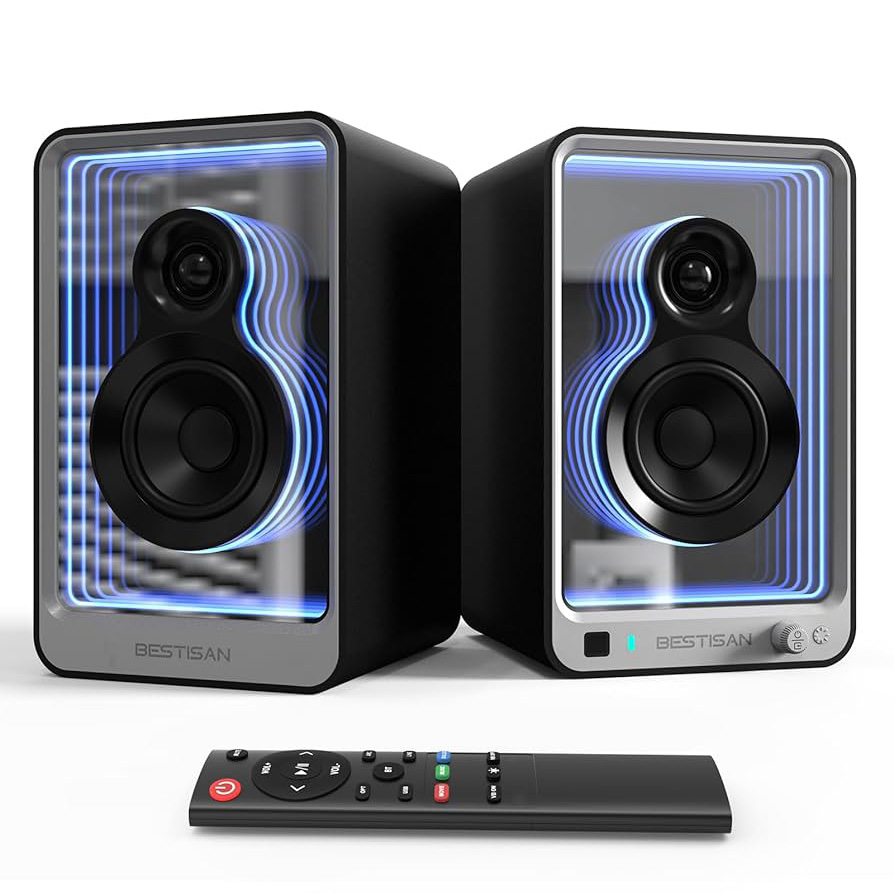 Loa kiểm âm chủ động 4inch Bestisan SR15 đèn led đổi màu 3D bluetooth 5.1