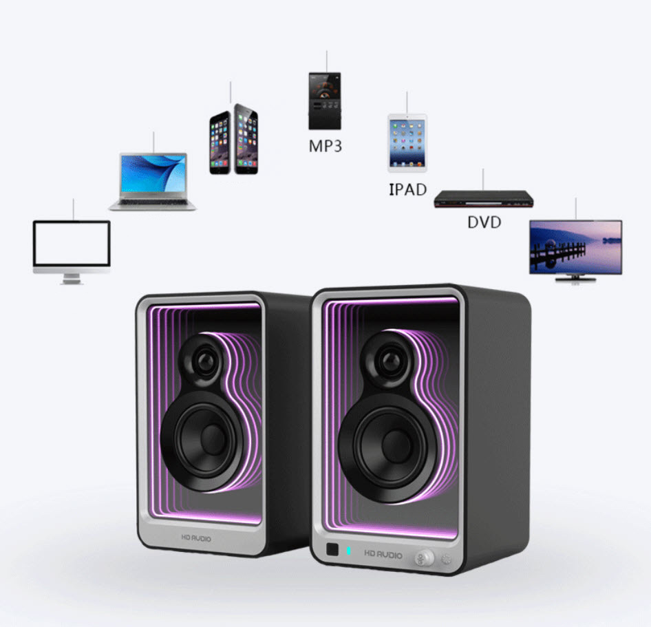 Loa kiểm âm chủ động 4inch Bestisan SR15 đèn led đổi màu 3D bluetooth 5.1