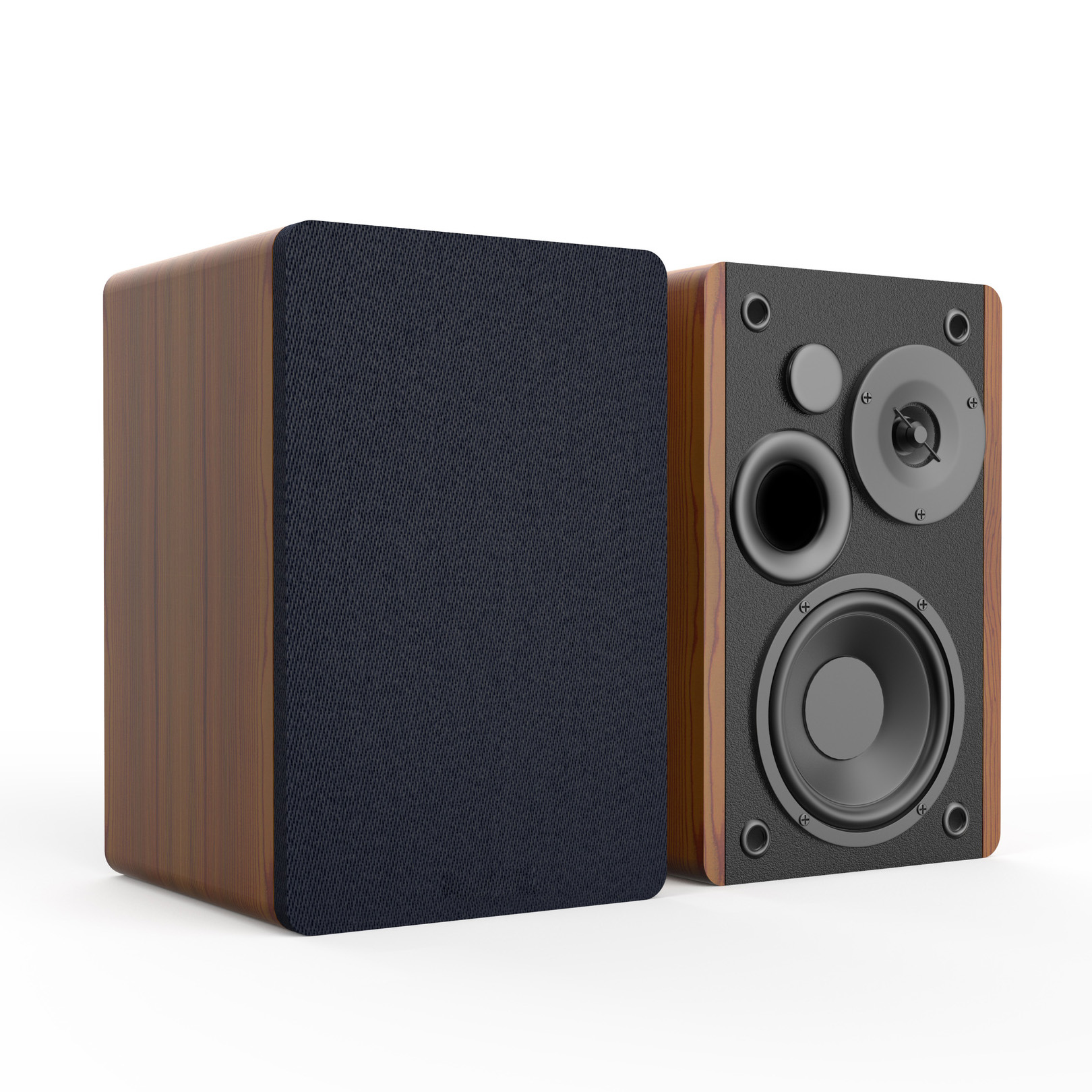 Loa booksheft chủ động 4inch vỏ gỗ Bestisan SR01 bluetooth 5.0 công suất 50W