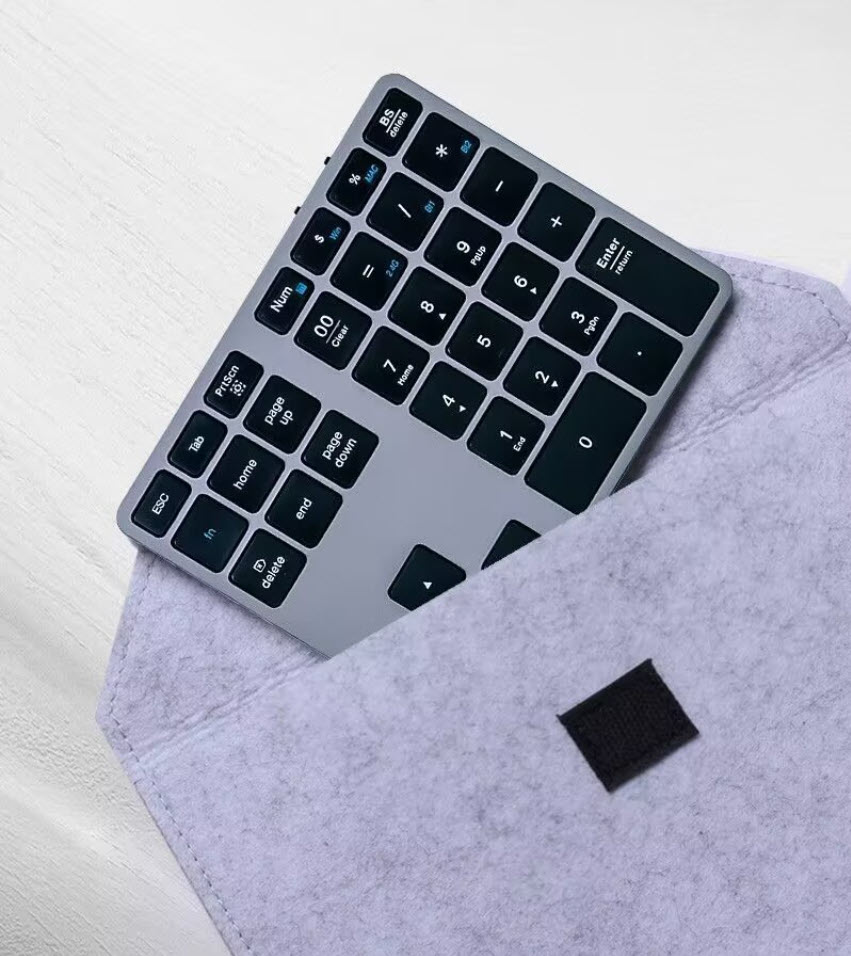 Bàn phím số không dây đa năng có bluetooth pin 300mAh JM011 vỏ hợp kim nhôm