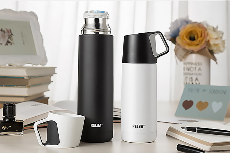 Bình giữ nhiệt Relea JV0502028, chất liệu inox 304, dung tích 350ml - 500ml.