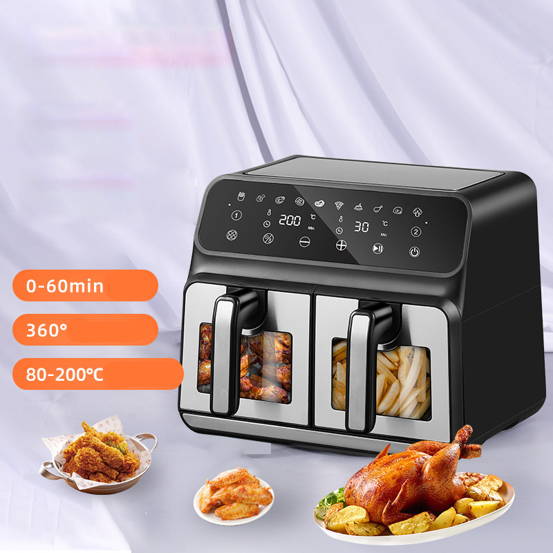Nồi chiên không dầu 2 ngăn RA940D dung tích 9L điều khiển cảm ứng 1700W