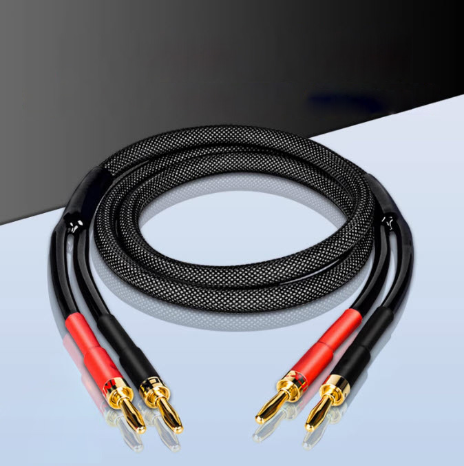 Cặp dây loa H1 INCK lõi đồng 5N jack mạ vàng lõi 2.5 đáp ứng 2000W