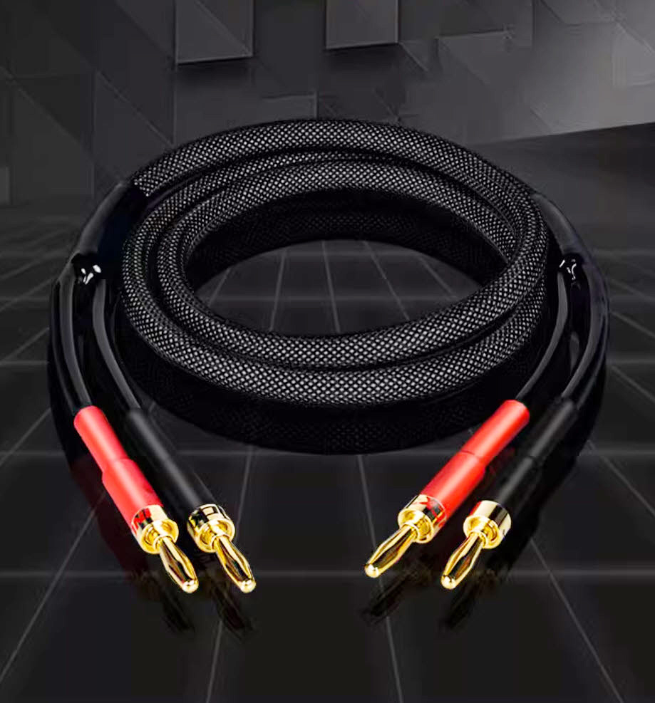 Cặp dây loa H1 INCK lõi đồng 5N jack mạ vàng lõi 2.5 đáp ứng 2000W