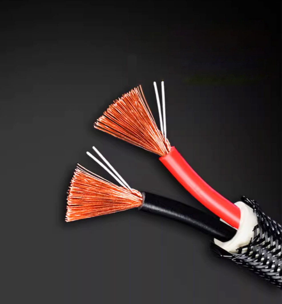 Cặp dây loa H1 INCK lõi đồng 5N jack mạ vàng lõi 2.5 đáp ứng 2000W