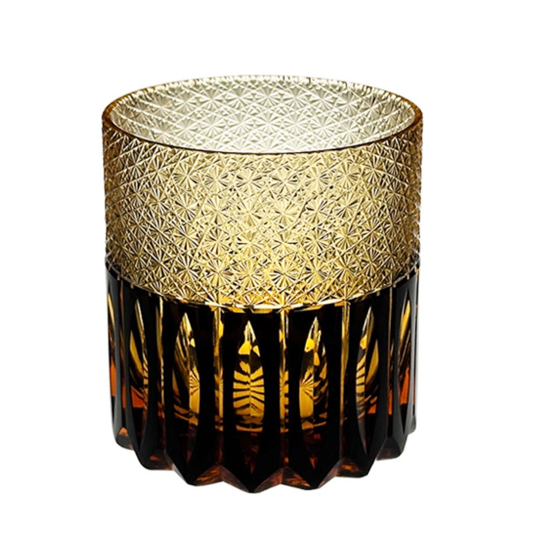 Ly whisky pha lê 280ml chế tác thủ công Edo Kiriko mẫu Glowing Day Vianasa VS3121