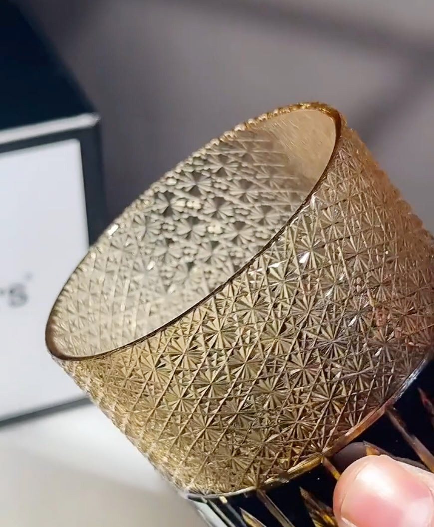 Ly whisky pha lê 280ml chế tác thủ công Edo Kiriko mẫu Glowing Day Vianasa VS3121