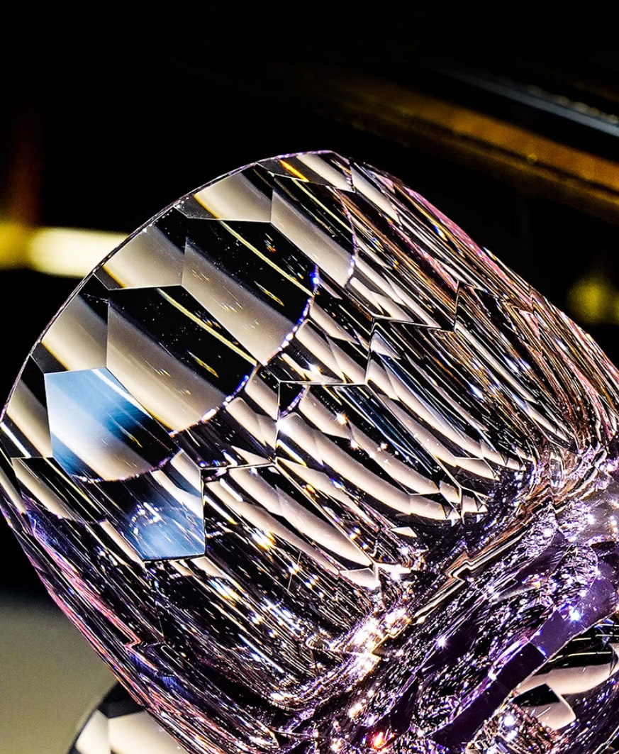 Ly whisky pha lê 5A 210ml chế tác thủ công Edo Kiriko mẫu K9 Diamon Vianasa VS3435