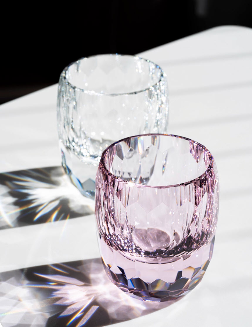 Ly whisky pha lê 5A 210ml chế tác thủ công Edo Kiriko mẫu K9 Diamon Vianasa VS3435