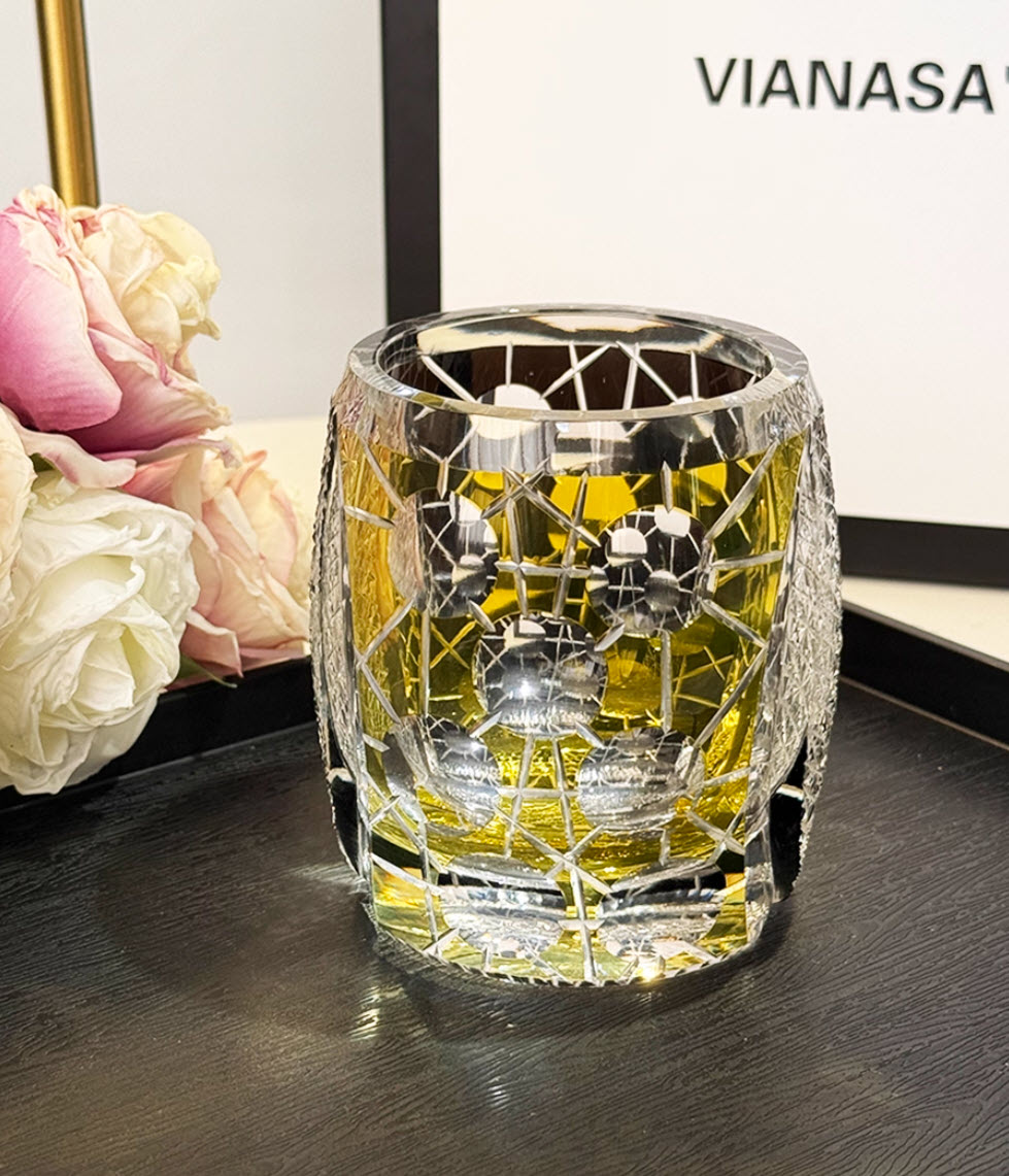 Ly whisky pha lê 280ml chế tác thủ công Edo Kiriko mẫu Planet Vianasa VS3232A