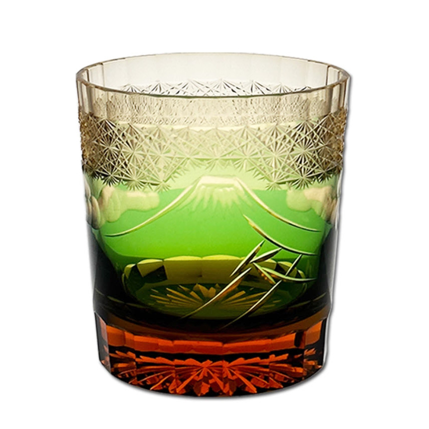 Ly whisky pha lê 260ml chế tác thủ công Edo Kiriko mẫu Fuji Mt Vianasa VS2525