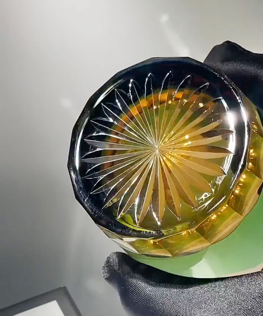 Ly whisky pha lê 260ml chế tác thủ công Edo Kiriko mẫu Fuji Mt Vianasa VS2525