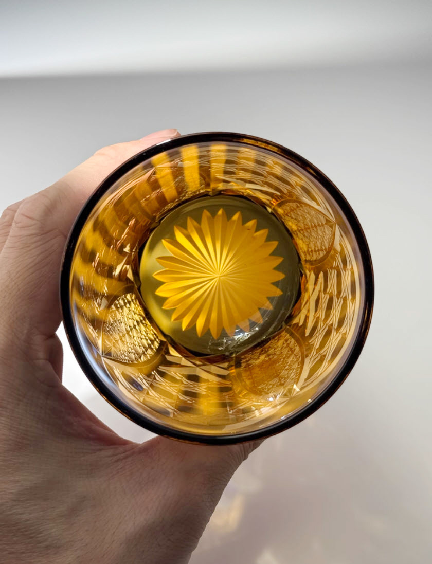 Ly wishky pha lê 280ml chế tác thủ công Edo Kiriko mẫu Sunset Song Vianasa VS2323C