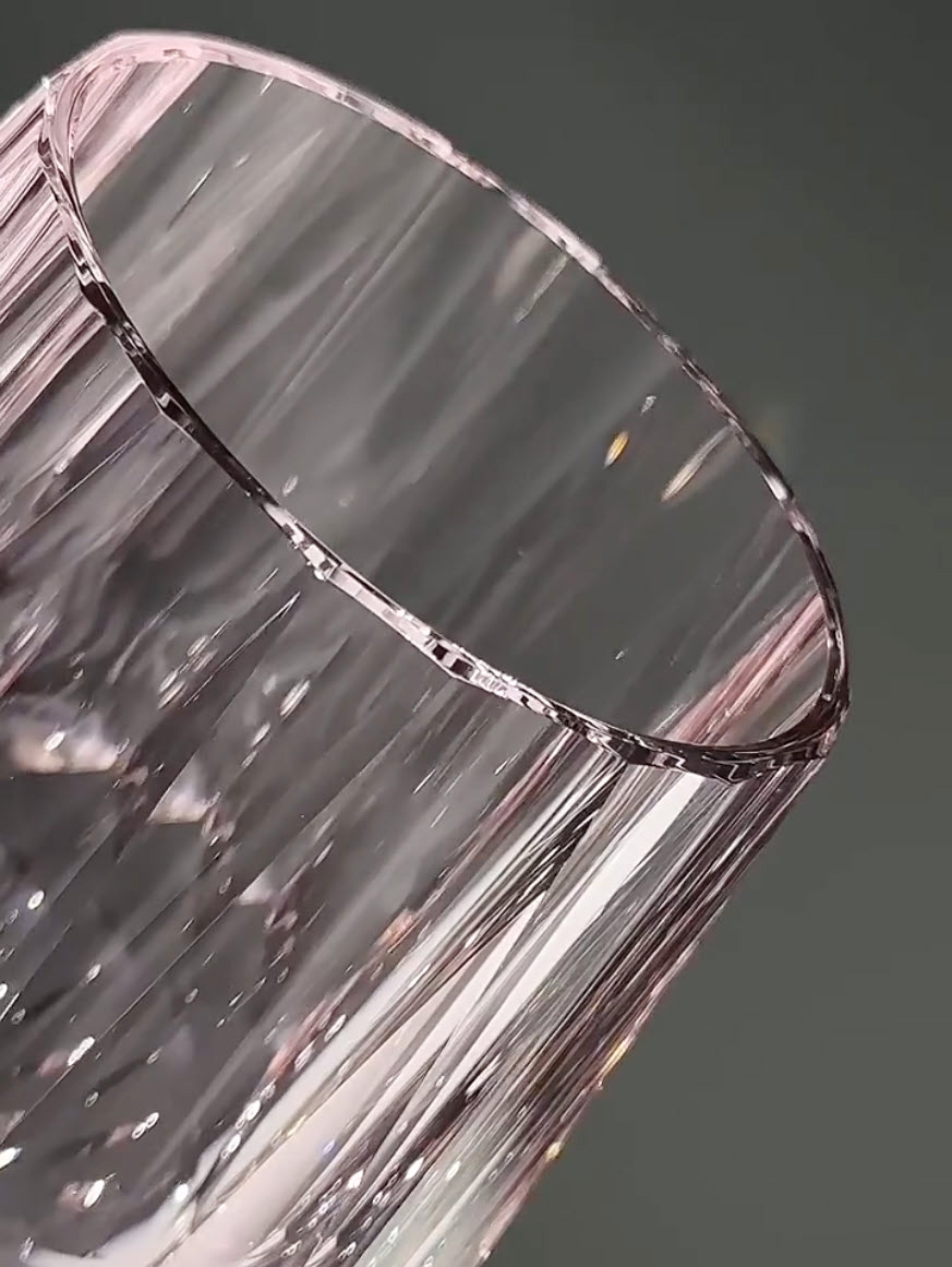 Ly wishky pha lê K9 mẫu Rose Story 200ml chế tác thủ công Vianasa VS99897