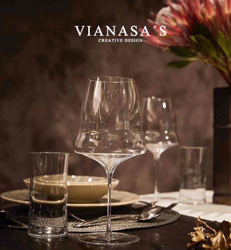 Ly vang pha lê ly champagne mẫu Josephine chế tác thủ công Vianasa VS56566