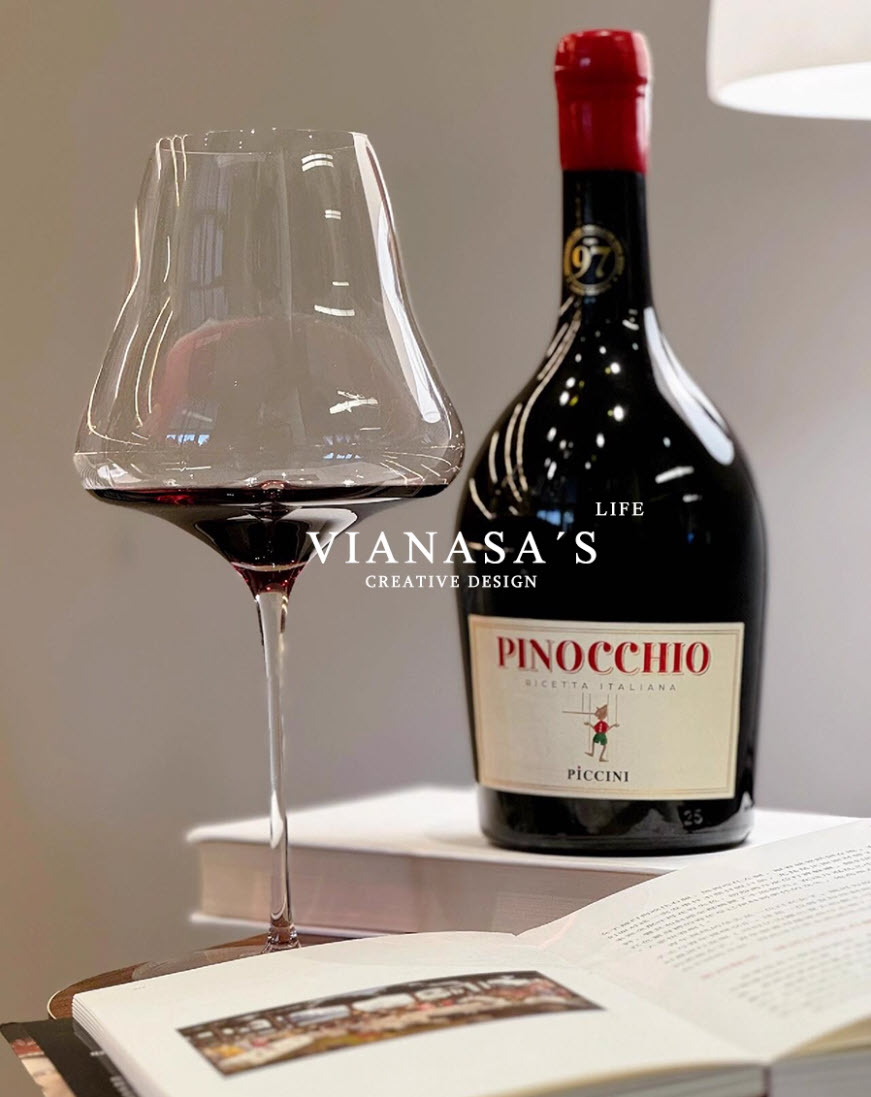 Ly vang pha lê ly champagne mẫu Josephine chế tác thủ công Vianasa VS56566