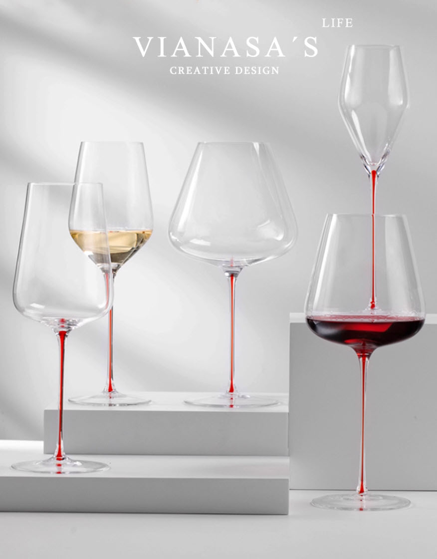 Ly vang pha lê chế tác thủ công mẫu Burgundy Vianasa EK1101